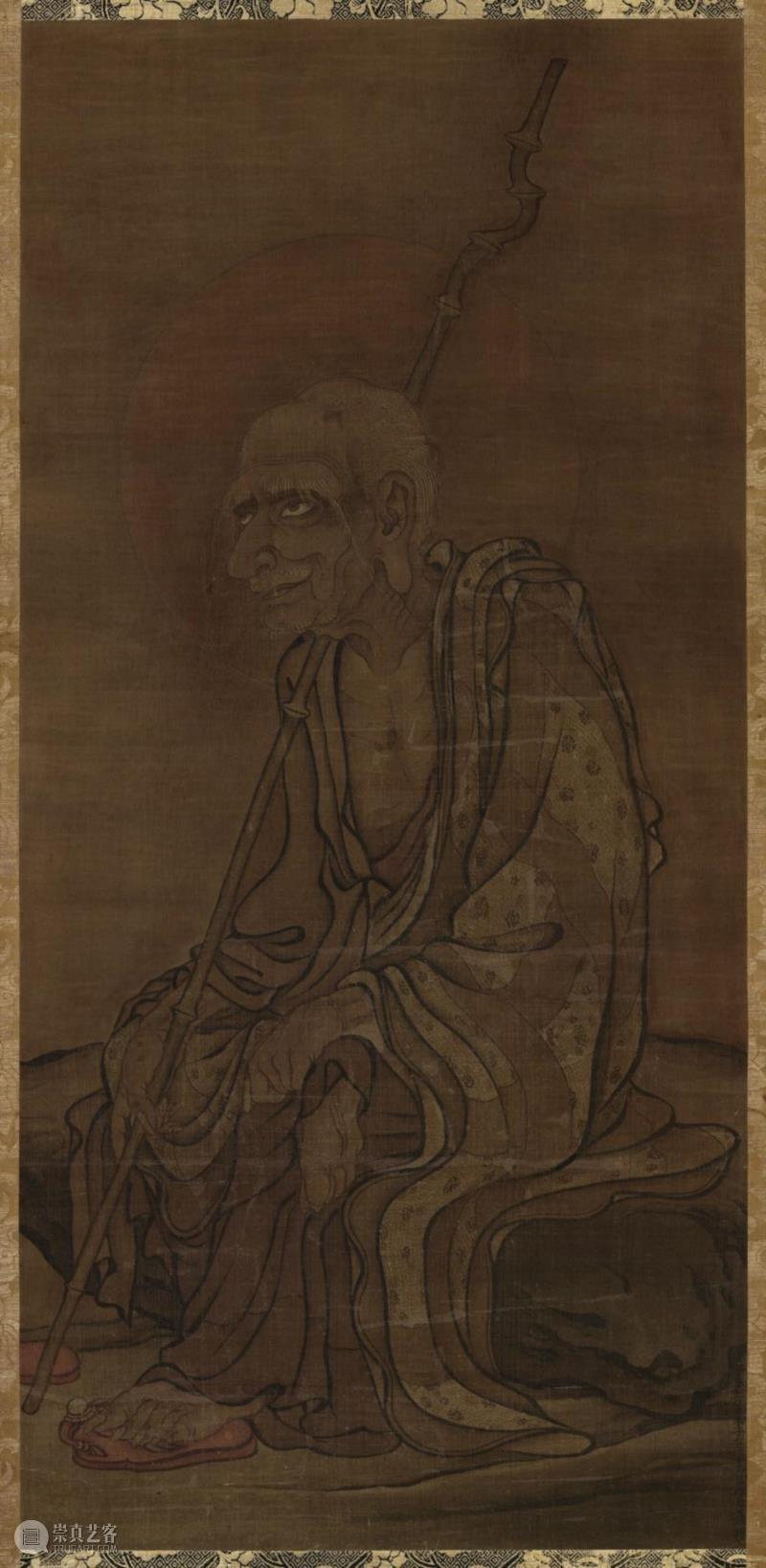 元 蔡山 《罗汉图》 113.3×53.9cm 藏于东京国立博物馆,《美术博览》丛书 | 森罗万象之中国篇(下篇),美术博览,丛书,下篇,鬼神,儒家,龚开,罗聘,鬼怪,中山出游图,扬州