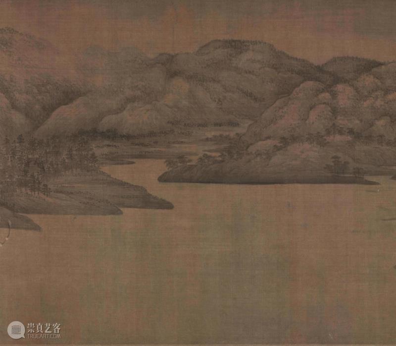 按住图片左右滑动,艺术 ▎放大十倍看《潇湘图》,潇湘图,董源,北宋,关仝,渔舟,北派,山林,南派,沈括,绢本