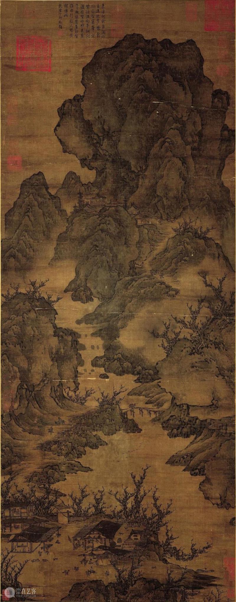 关山行旅图 | 关仝 ,艺术 ▎放大十倍看《潇湘图》,潇湘图,董源,北宋,关仝,渔舟,北派,山林,南派,沈括,绢本