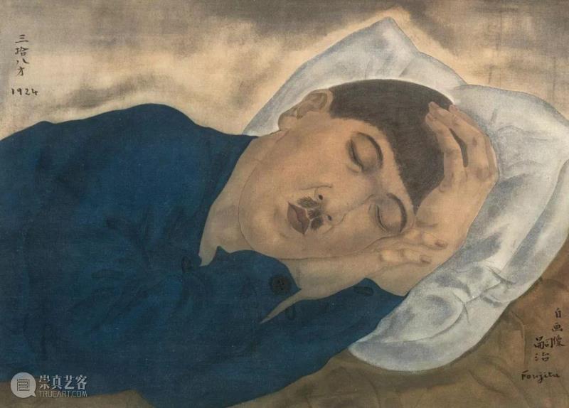 据说藤田嗣治颇有为自己“留影”的自觉，他曾宣称自己是最好的画家，而留下自己的照片和创作自画像，无疑是