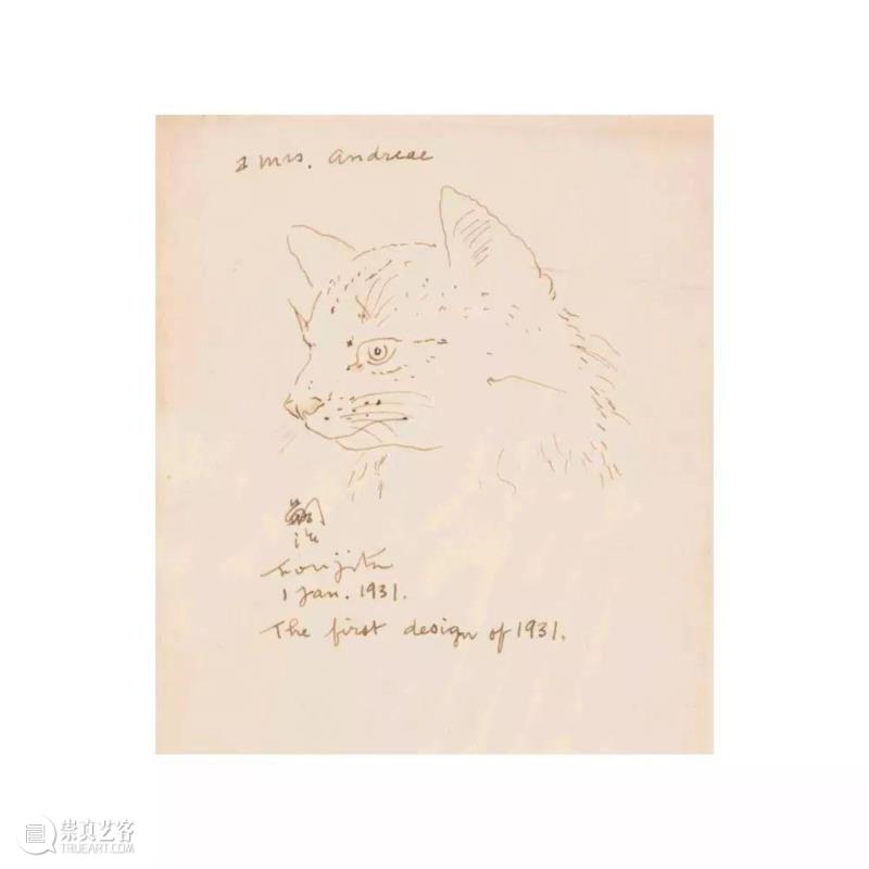 藤田嗣治的猫，千姿百态，笔法和墨法都高超脱俗，是东方写意传统和西方写实技巧的高度统一。猫是灵媒，是女