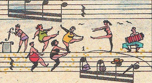 绘画丨五线谱上的欢乐故事,五线谱,绘画,乐章,卫荣,音符,Erlich,版式,上方,右上,Lena