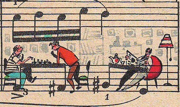 绘画丨五线谱上的欢乐故事,五线谱,绘画,乐章,卫荣,音符,Erlich,版式,上方,右上,Lena