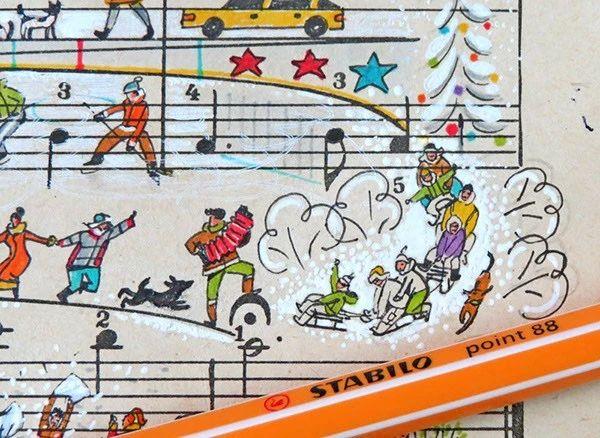 绘画丨五线谱上的欢乐故事,五线谱,绘画,乐章,卫荣,音符,Erlich,版式,上方,右上,Lena