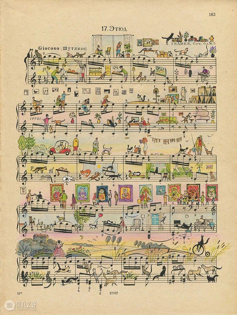 绘画丨五线谱上的欢乐故事,五线谱,绘画,乐章,卫荣,音符,Erlich,版式,上方,右上,Lena