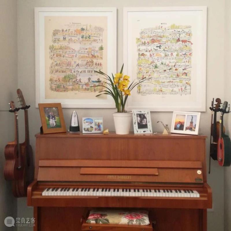 绘画丨五线谱上的欢乐故事,五线谱,绘画,乐章,卫荣,音符,Erlich,版式,上方,右上,Lena