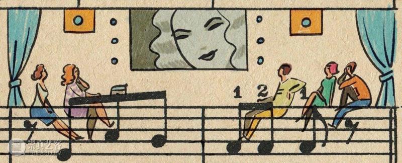 绘画丨五线谱上的欢乐故事,五线谱,绘画,乐章,卫荣,音符,Erlich,版式,上方,右上,Lena