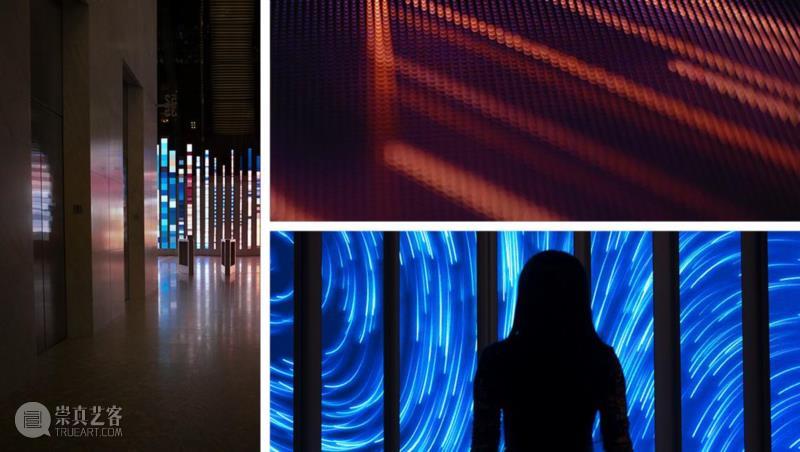 「150媒体流」，时尚柔和的经典公共艺术装置,媒体,装置,视频,租户,数字媒体,动态,英尺,数字雕塑,新商业大厦北,智能