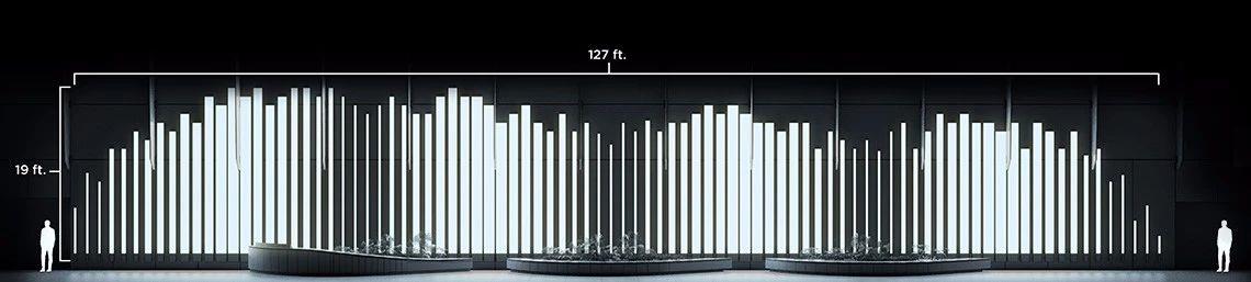 &nbsp;,「150媒体流」，时尚柔和的经典公共艺术装置,媒体,装置,视频,租户,数字媒体,动态,英尺,数字雕塑,新商业大厦北,智能