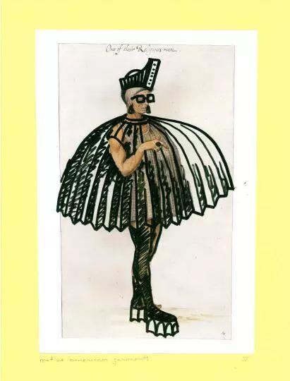 Native American Garments,2013,black marker and dig