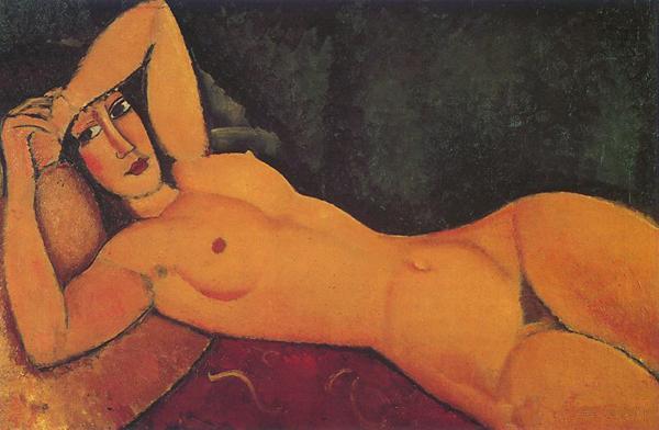 Reclining Nude with Left Arm Resting on Forehead, 
