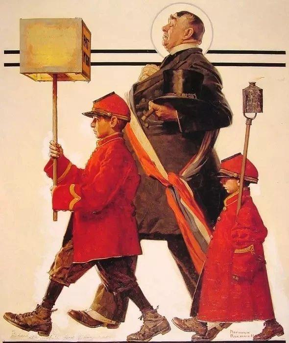 最贵的美国插画大师 | 诺曼洛克威尔 ????,插画,诺曼洛克威尔,上方,诺尔曼,罗克威尔,Rockwell,插画家,社会生活,百态,纪录