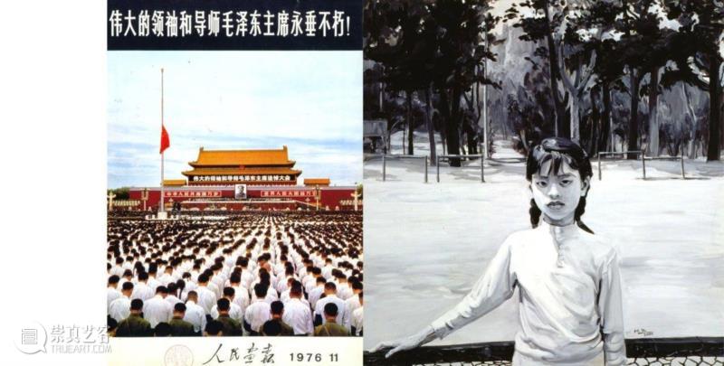 喻红，《10岁在北航操场》, 1976年，布上丙烯，100x100cm ,【RAM回顾】?《目击成长》：喻红 1990 年代以来的艺术实践,目击成长,喻红,RAM,女性,人体,油画,女性主义,绘画,女儿,女权