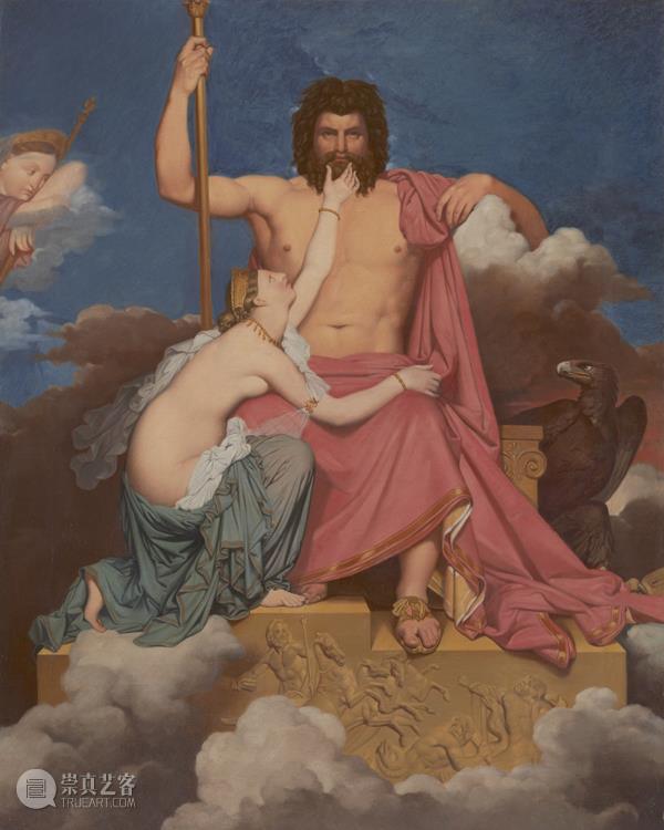 让-奥古斯特·多米尼克·安格，《朱庇特和忒提斯》,宝龙美术馆|“西方绘画500年——东京富士美术馆藏品展” 60幅经典收藏演绎西方艺术史经典,鲁本斯,莫兰迪,透纳,安格尔,西方艺术史,马奈,高更,米勒,梵高,莫奈,塞尚,毕加索,贝利尼,宝龙美术馆,天协文化,东京富士美术馆