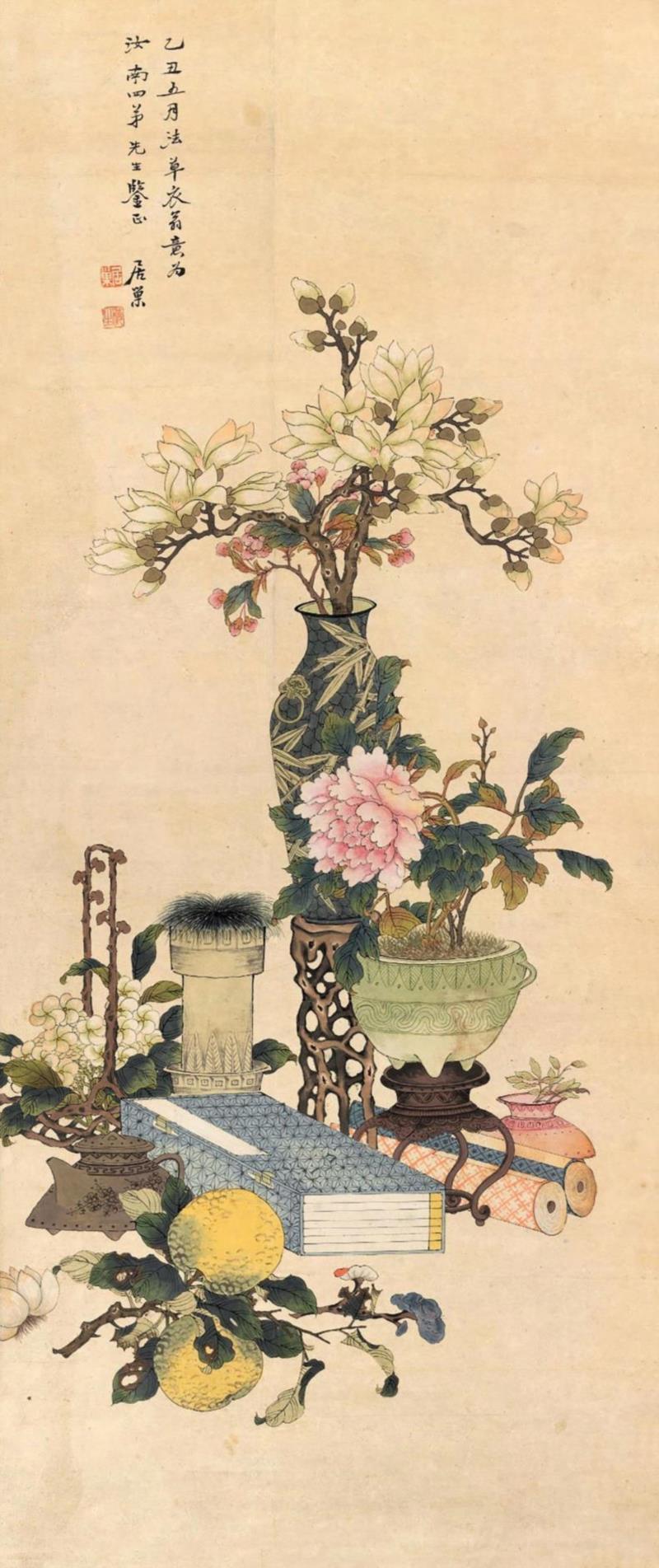 设色纸本&nbsp;立轴,【嘉德春拍】承上启下 名家辈出：嘉道以来的绘画,嘉德,名家,嘉道,以来,焦山,道光,汤贻汾,屠倬,药山,画坛