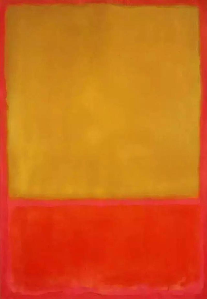 Ochre and Red on Red，1954.马克·罗斯科,保安大叔转型搞艺术 —— 罗伯特·雷曼,保安,罗伯特·雷曼,雷曼,白色,罗伯特,绘画,抽象表现主义,极简主义,油画,MoMA