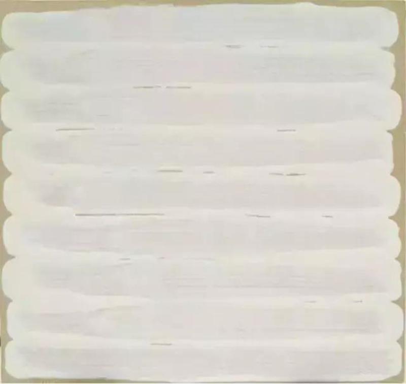 Untitled,1965.,保安大叔转型搞艺术 —— 罗伯特·雷曼,保安,罗伯特·雷曼,雷曼,白色,罗伯特,绘画,抽象表现主义,极简主义,油画,MoMA