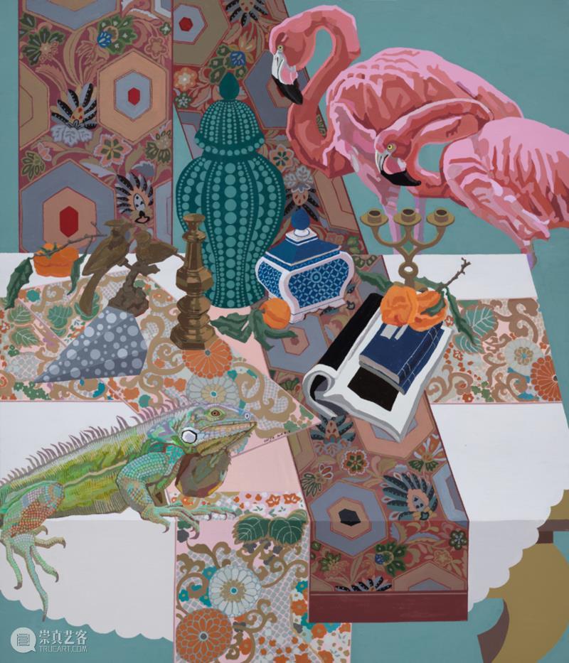 62》-50×50cm-布面油画-2018邱加 mirror,147x33x91cm,综合材料,2018