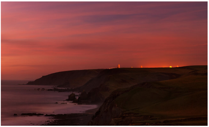 NSA GCHQ Surveillance Base, Bude, Cornwall, UK, 2014. Paglen uses high-powered optics to capture classified miliary and surveillance bases.png