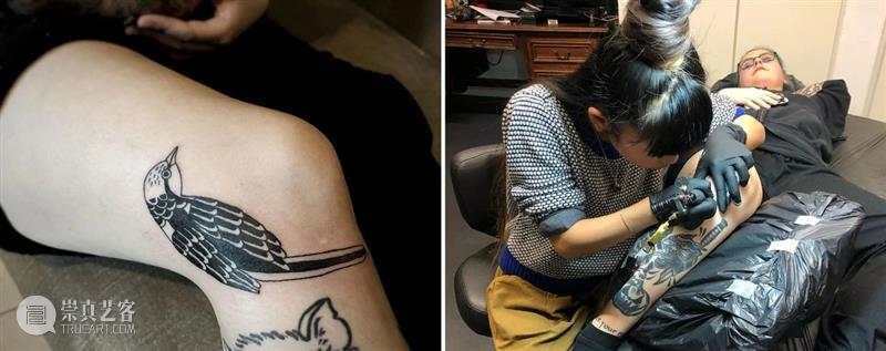 太酷了！这个小姑娘11岁，是世界上最年轻的纹身师，爸爸的身体是她的画布！ 世界上 纹身师 爸爸 身体 画布 小姑娘 纹身 终身 错误 这个词 崇真艺客