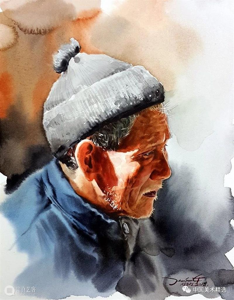 水彩人物可以这么表现 水彩 人物 韩国 画家 Hun sung 色彩 画面 炭笔 Jung 崇真艺客