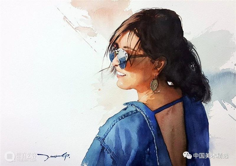 水彩人物可以这么表现 水彩 人物 韩国 画家 Hun sung 色彩 画面 炭笔 Jung 崇真艺客