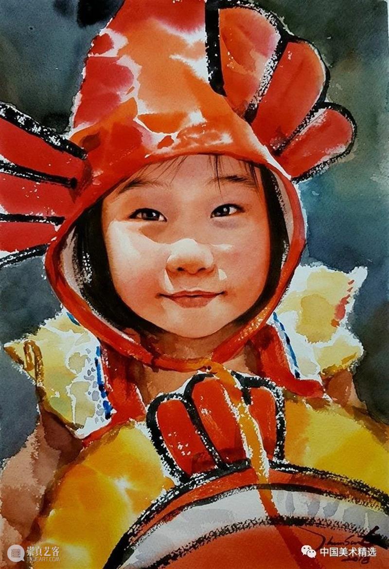 水彩人物可以这么表现 水彩 人物 韩国 画家 Hun sung 色彩 画面 炭笔 Jung 崇真艺客