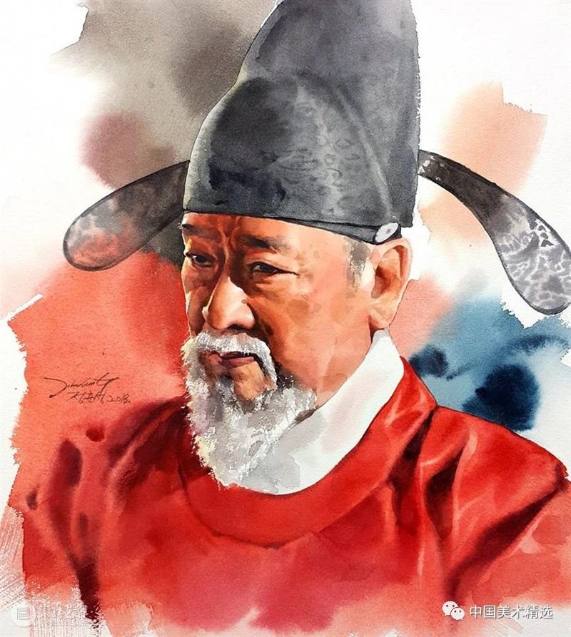水彩人物可以这么表现 水彩 人物 韩国 画家 Hun sung 色彩 画面 炭笔 Jung 崇真艺客