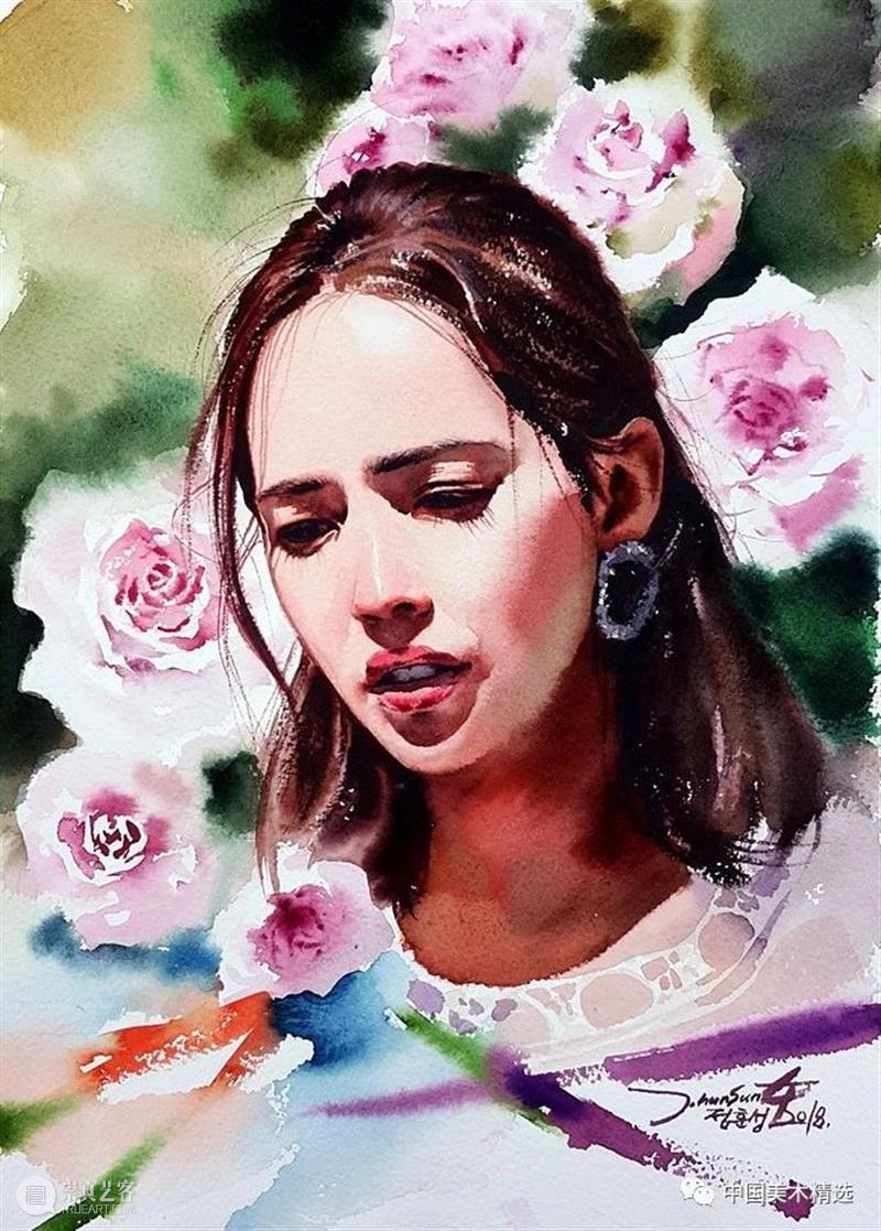 水彩人物可以这么表现 水彩 人物 韩国 画家 Hun sung 色彩 画面 炭笔 Jung 崇真艺客