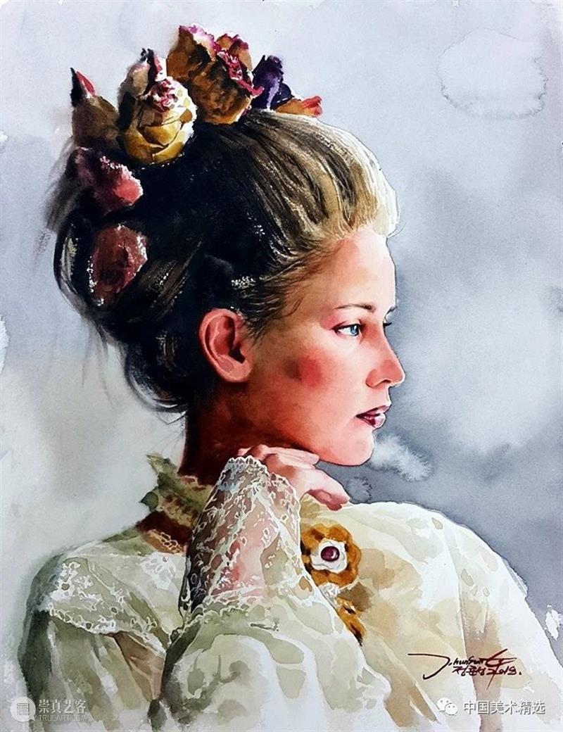 水彩人物可以这么表现 水彩 人物 韩国 画家 Hun sung 色彩 画面 炭笔 Jung 崇真艺客