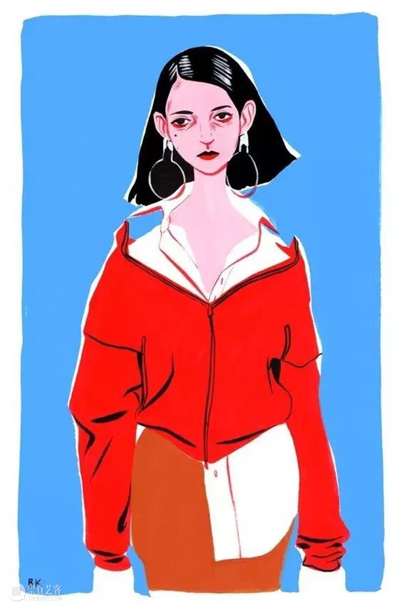 插画丨她笔下的人物时髦又有趣，神秘又忧郁 笔下 插画 人物 上方 中国舞台美术学会 右上 星标 本文 画家 联盟 崇真艺客