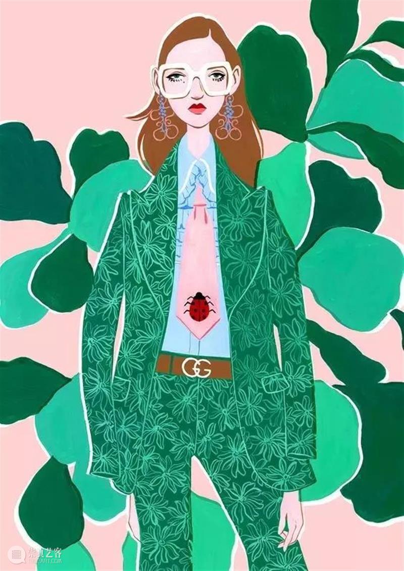 插画丨她笔下的人物时髦又有趣，神秘又忧郁 笔下 插画 人物 上方 中国舞台美术学会 右上 星标 本文 画家 联盟 崇真艺客