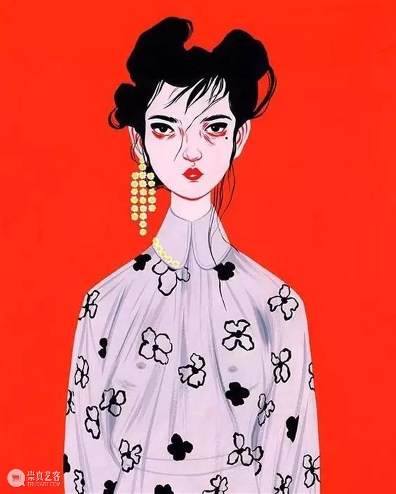 插画丨她笔下的人物时髦又有趣，神秘又忧郁 笔下 插画 人物 上方 中国舞台美术学会 右上 星标 本文 画家 联盟 崇真艺客