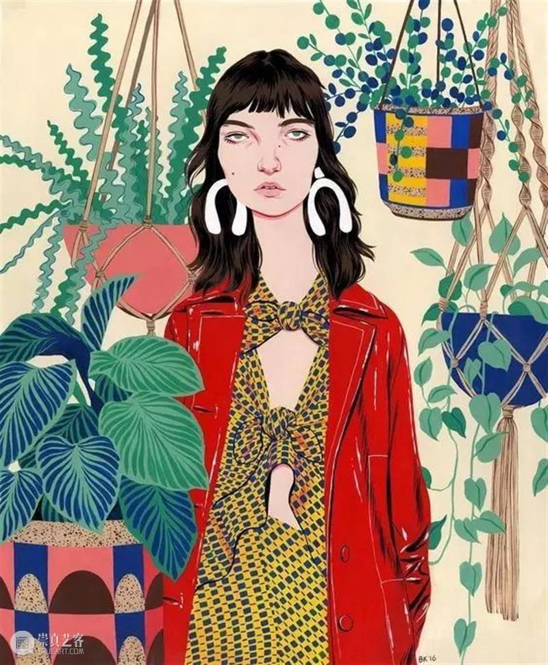 插画丨她笔下的人物时髦又有趣，神秘又忧郁 笔下 插画 人物 上方 中国舞台美术学会 右上 星标 本文 画家 联盟 崇真艺客