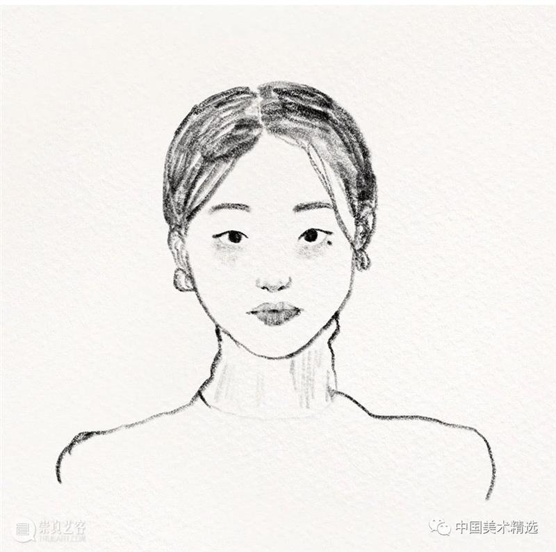 清爽干练的铅笔人像 铅笔 人像 @wonny drawing 作品 往期 好文 光影 色块 肌理 崇真艺客