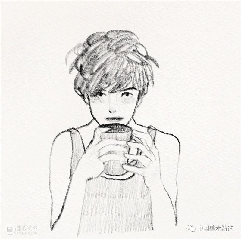 清爽干练的铅笔人像 铅笔 人像 @wonny drawing 作品 往期 好文 光影 色块 肌理 崇真艺客