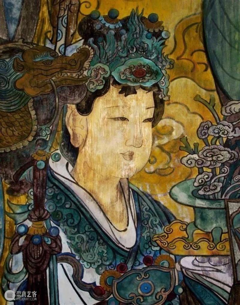 国风丨融合唐宋遗风、结合元代特点——绝美的永乐宫壁画 元代 永乐宫 壁画 遗风 特点 国风 唐宋 上方 右上 来文 崇真艺客