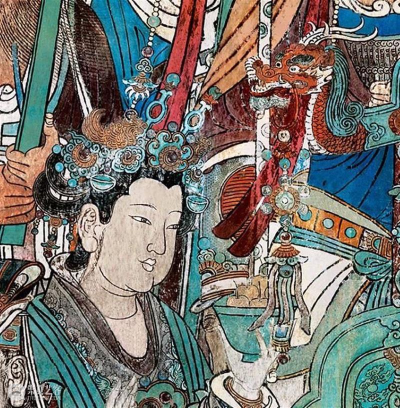 国风丨融合唐宋遗风、结合元代特点——绝美的永乐宫壁画 元代 永乐宫 壁画 遗风 特点 国风 唐宋 上方 右上 来文 崇真艺客