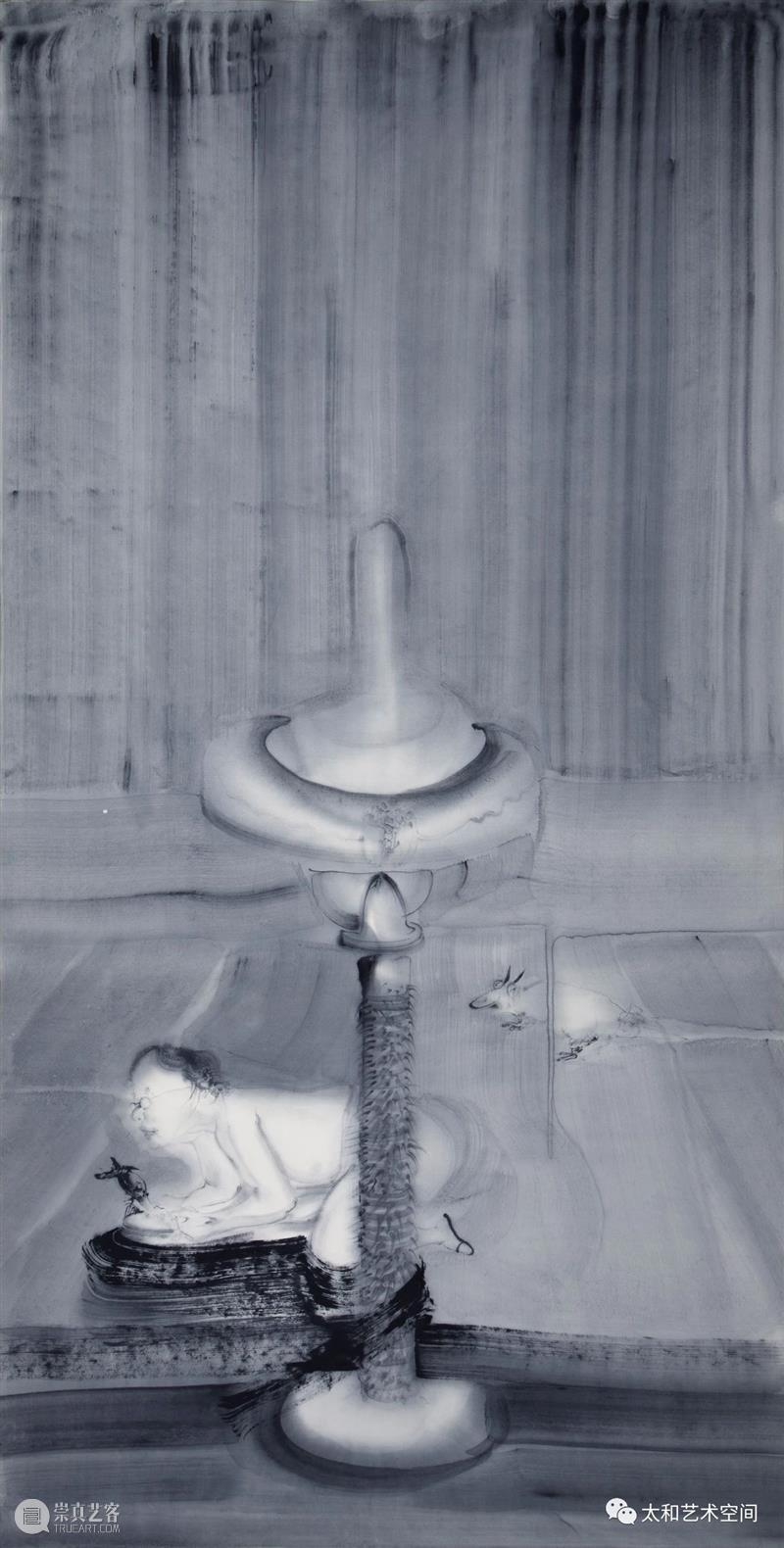 展览现场 | 当水墨遇见魔幻现实主义，李惠昌个展在京展出 李惠昌 水墨 现场 魔幻现实主义 个展 贾廷峰 西沐 学术 哼者 黑色 崇真艺客
