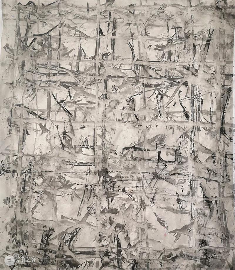 「抽象2020/中 黑与白」丁设 Ding She | YIBO GALLERY  YIBO GALLERY 黑与白 丁设 抽象2020 She GALLERY Abstraction Black White 纸本 水墨 崇真艺客