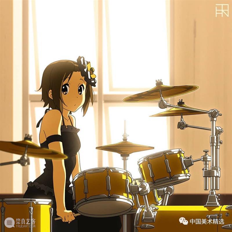 车站上的音乐少女  中国美术精选 少女 车站 音乐 插画 瞬间 张扬 一个故事 作品 往期 肖像 崇真艺客