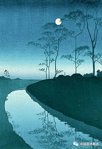 孤月映夜影 孤月 夜影 庄田 耕峰 Koho 日本 明治 时代 浮世绘 画家 崇真艺客