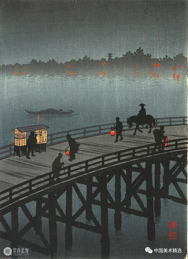 孤月映夜影 孤月 夜影 庄田 耕峰 Koho 日本 明治 时代 浮世绘 画家 崇真艺客