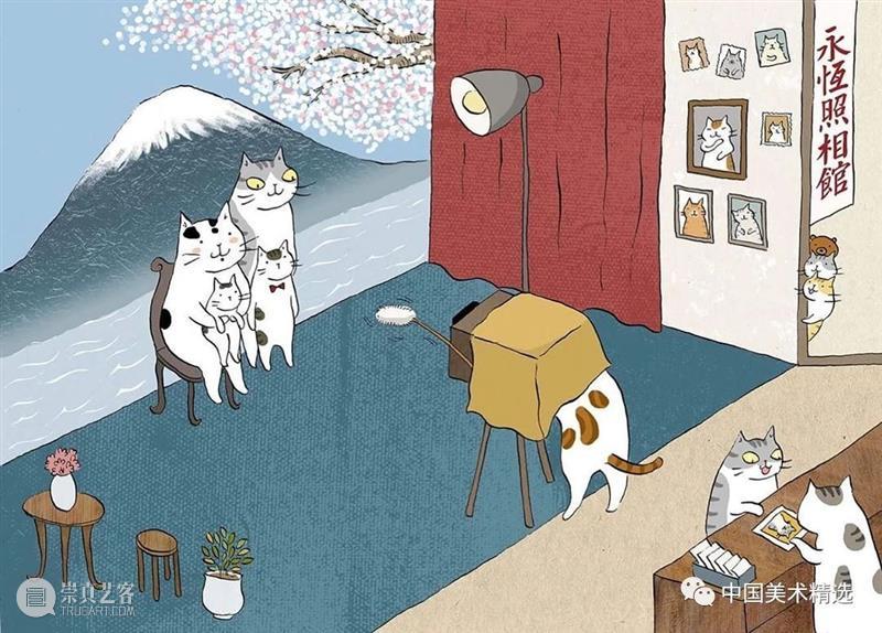 浮世猫绘 浮世 台湾 插画家Ms.Cat 笔下 生活 猫咪 脾气 作品 人文 情怀 崇真艺客