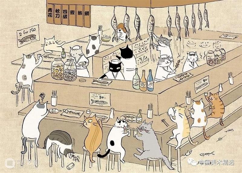浮世猫绘 浮世 台湾 插画家Ms.Cat 笔下 生活 猫咪 脾气 作品 人文 情怀 崇真艺客