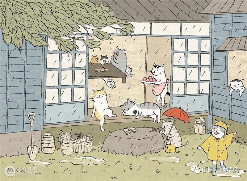 浮世猫绘 浮世 台湾 插画家Ms.Cat 笔下 生活 猫咪 脾气 作品 人文 情怀 崇真艺客