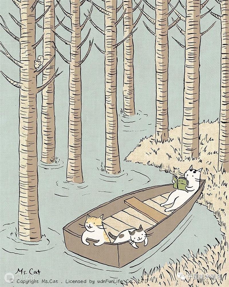 浮世猫绘 浮世 台湾 插画家Ms.Cat 笔下 生活 猫咪 脾气 作品 人文 情怀 崇真艺客
