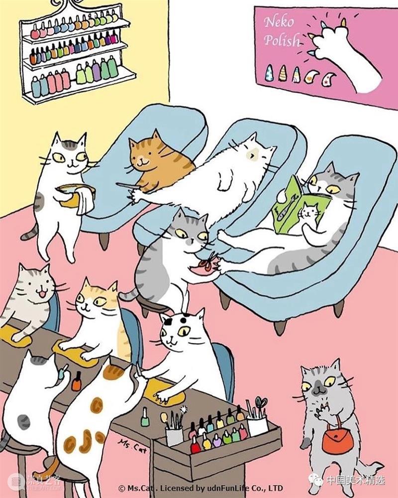 浮世猫绘 浮世 台湾 插画家Ms.Cat 笔下 生活 猫咪 脾气 作品 人文 情怀 崇真艺客