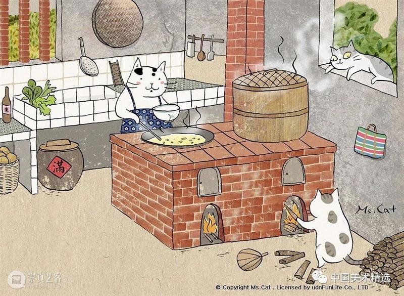 浮世猫绘 浮世 台湾 插画家Ms.Cat 笔下 生活 猫咪 脾气 作品 人文 情怀 崇真艺客