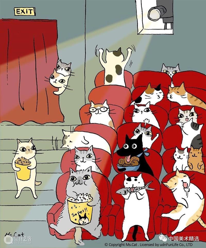 浮世猫绘 浮世 台湾 插画家Ms.Cat 笔下 生活 猫咪 脾气 作品 人文 情怀 崇真艺客